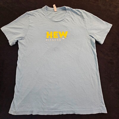 HEW Fitness Gym Rules Blue Short Sleeve Cotton T-Shirt Men's L