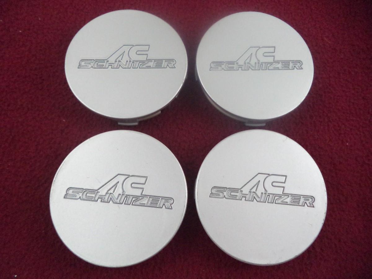 AC Schnitzer Wheels Silver Custom Wheel Center Caps Set of 4