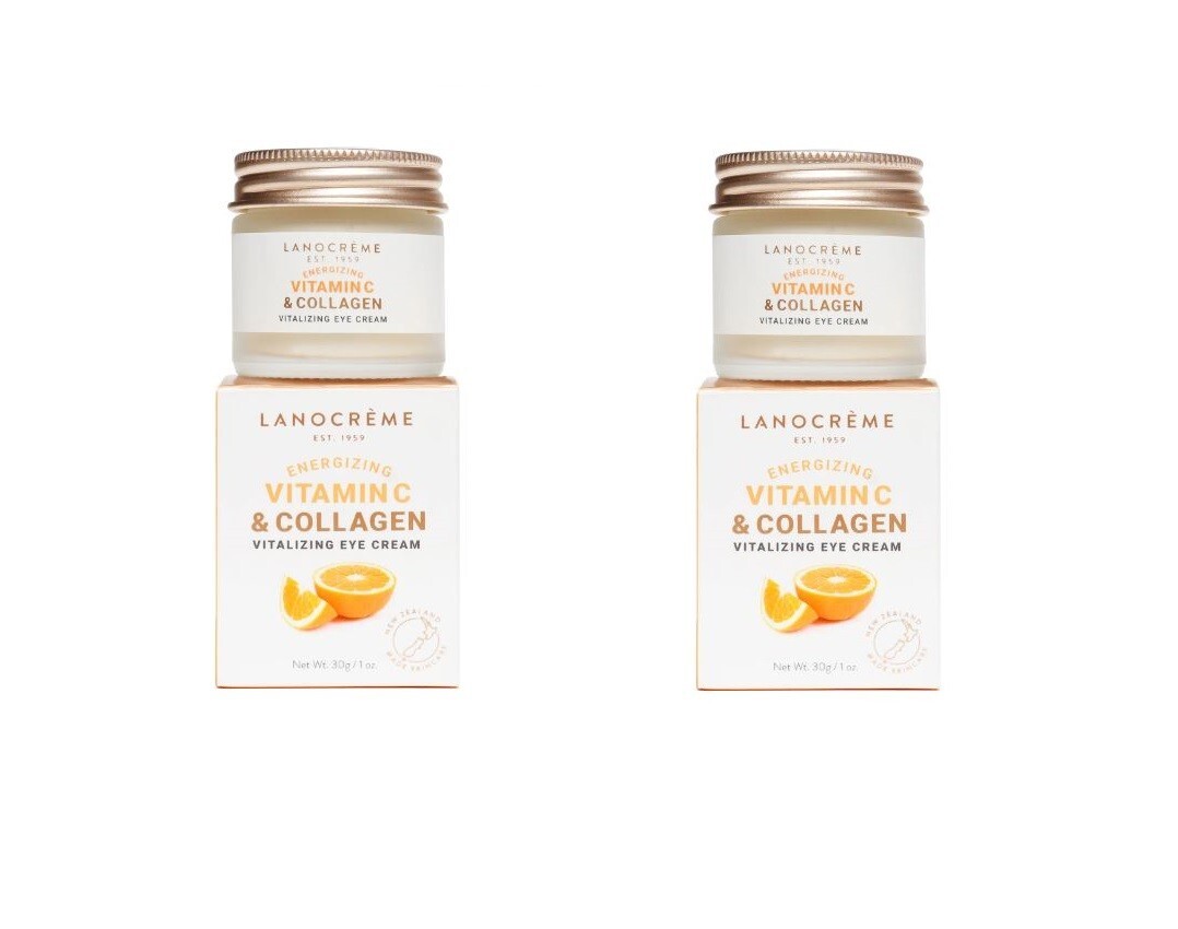 2x Lanocreme Energizing Vitamin C & Collagen Vitalizing Eye Cream 1 oz