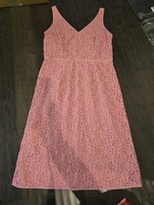 Ann Taylor Lace Soft Pink Dress 6 Preppy Boho Princess peach summer tea heritage