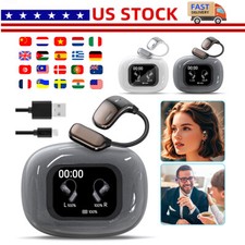 Bluetooth 5.4 AI Translator Earbuds 150 Languages Two-Way Translator Earhook US