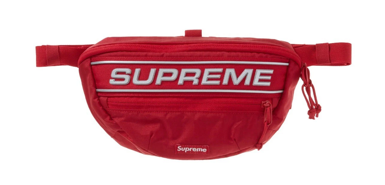 Sac taille neuf avec étiquette logo suprême authentique FW23 rouge logo 3D 2023 authentique OG
