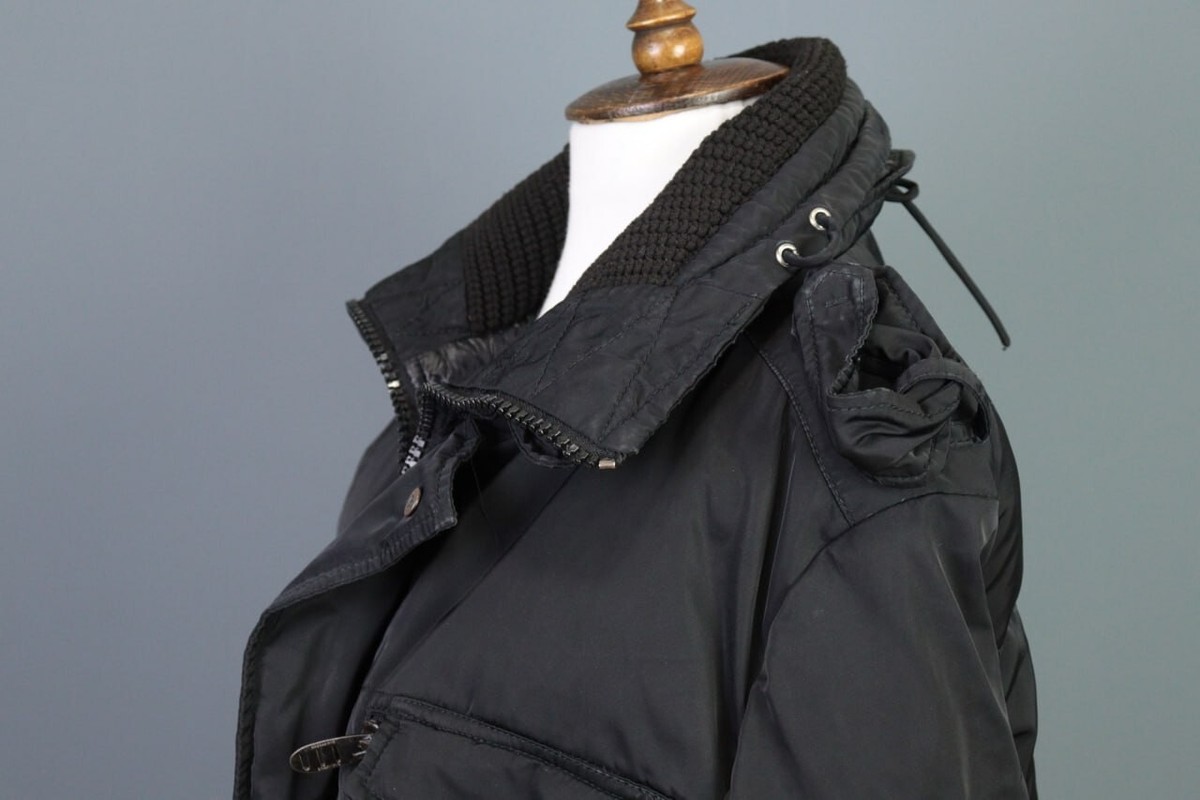 ERMANNO SCERVINO Black Puffer Cargo Jacket Size 42 | eBay