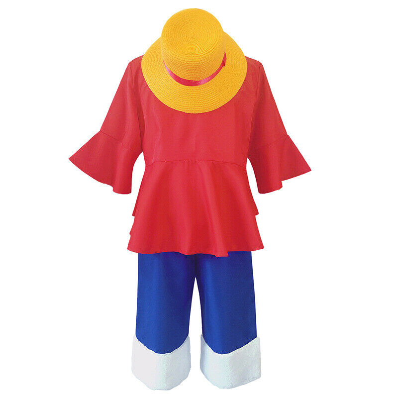 One Piece Monkey D Luffy New World Costume Outfits for Halloween & Cosplay  Party