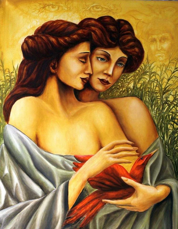 Pintura Original Lienzo al Óleo Arte Moderno Contemporáneo de Pronkin 1999 HAPPINES Foto 3 de 4