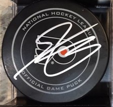 SIGNED OFFICIAL NHL GAME PUCK PHILADELPHIA FLYERS Shayne Gostisbehere 50th Anniv