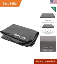 Comfort  Style: Jumbo Plus Water-Resistant Dog Bed Cover - Stone Gray Washable