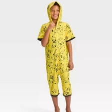 Pok mon Pikachu One Piece Children's Medium 8/10 Pajamas Anime Costume Yellow