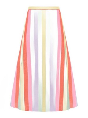 Olivia Rubin Damen Midirock UK 10 Multi 100 % Polyester A-Linie Neu mit Etikett