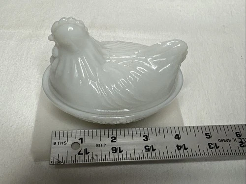 Hazel Atlas Milk Glass Hen On Neast Vintage White Milk Glass Chicken On Nest