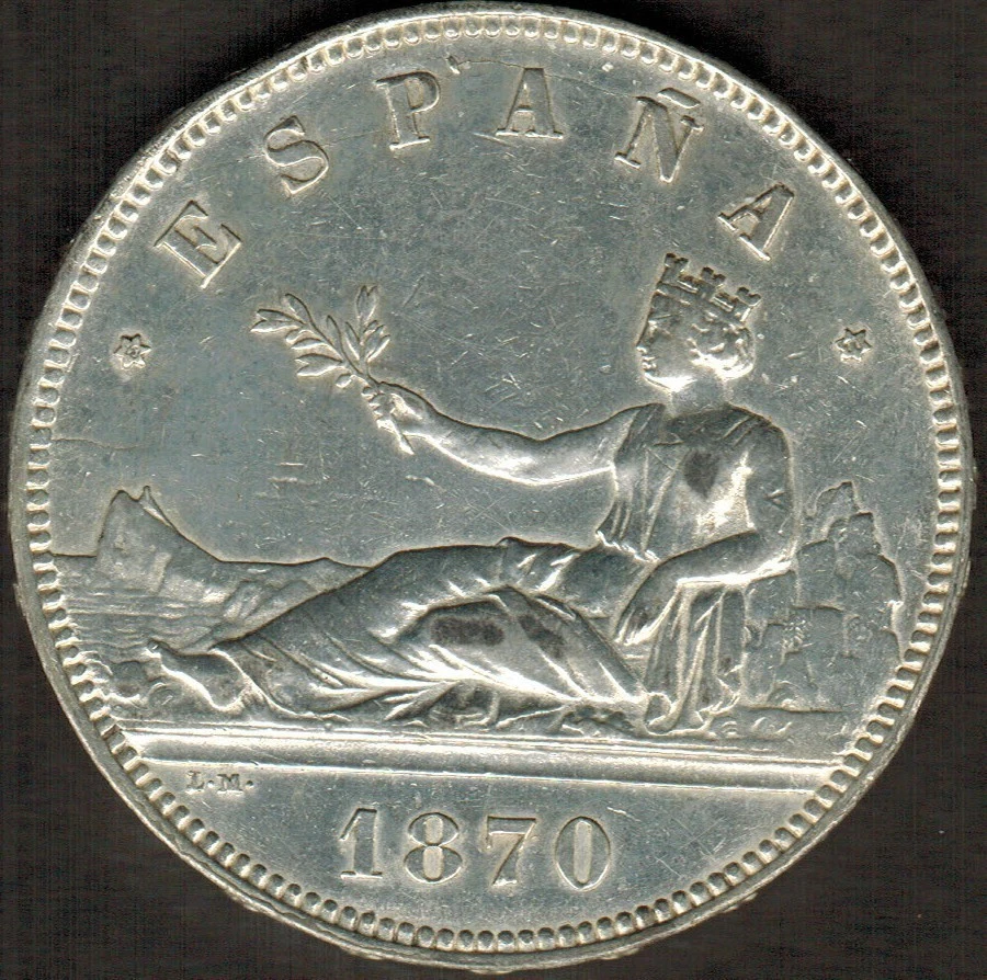 曾流通币1870 年西班牙硬币| eBay