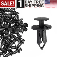 100PCS Bumper Clips Retainer Car Plastic Rivets Fastener Fender Push 8mm Trim
