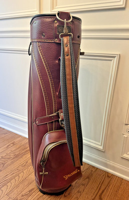Vintage Spalding Custom Crafted Professional Golf Bag - Burgundy / Gold Trim