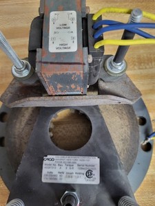BUDGIT HOIST BRAKE #  45097313 230/460 VOLT WITH NEW DRIVE HUB