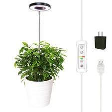 LED Grow Light for Indoor Plants, Full Spectrum, Height Adjustable, Timer