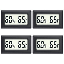 Reptile Thermometer 4-Pack Mini Digital Humidity Temperature Meters Gauge Ind...