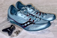 SAUCONY Vendetta 3 Mid Distance 400m-5k Sky Blue Track Spike Shoes Womens Sz 5