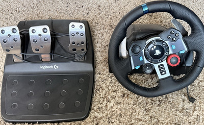 Logitech G29 Racing Wheel Pedals Paddle Shifters Wired for Ps5 PS4 PS3 PC