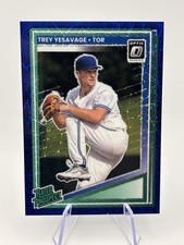 2025 Panini Donruss Optic Rated Prospects Trey Yesavage #163 Blue Velocity Prizm