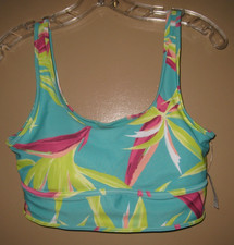Old Navy Women s Green Multi Floral Padded Bikini Swim Top Size M 8/10 34