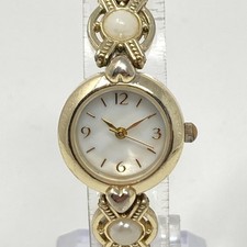 Faux Pearl Watch Women 22mm Gold Tone MOP Dia...