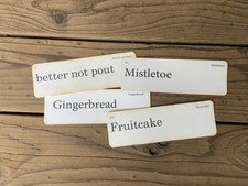 Handmade Vintage Style Flashcards Set of 4 Free Shipping Christmas