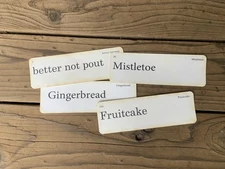 Handmade Vintage Style Flashcards Set of 4 Free Shipping Christmas