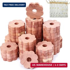 Cedar Rings for Clothes Storage, 48 Pcs Cedar Blocks Cedar Chips for Clos