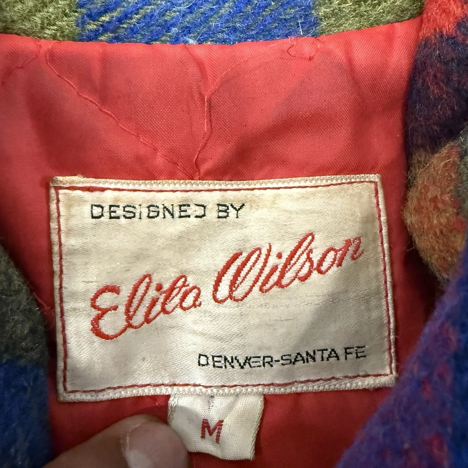 VTG Retro 60s 70s Wool Plaid Jacket Mens M Rockabilly Coat Lined - Image 2 of 4