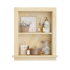 Botiquín empotrado de madera maciza 14x18 baño empotrado pared nicho en pared