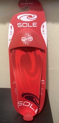 Sole Softec Response Heat Moldable Red Footbeds Insoles Mens 5.5-6 Womens 7.5-8