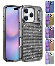 For Apple iPhone 17 Pro Max - Full 3D Bling Rhinestone Crystal Cover Case