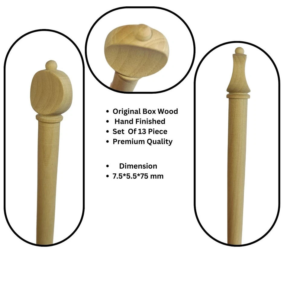 AAA Quality Lute Pegs (Set of 13) | Hand Finished, Ebony, Box And Rose Wood  |02 - Image 4 of 4