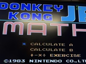 Donkey Kong Jr. Matem&aacute;ticas Nintendo NES Aut&eacute;ntico Probado Educaci&oacute;n Serie Cinco 5 Tornillos