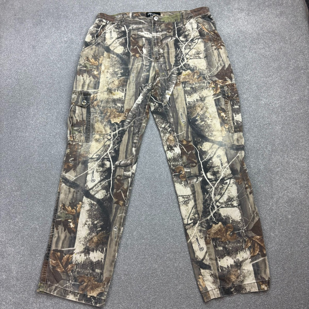 Realtree Trousers Adult 38x32 Brown Canvas Camo Carpenter Workwear