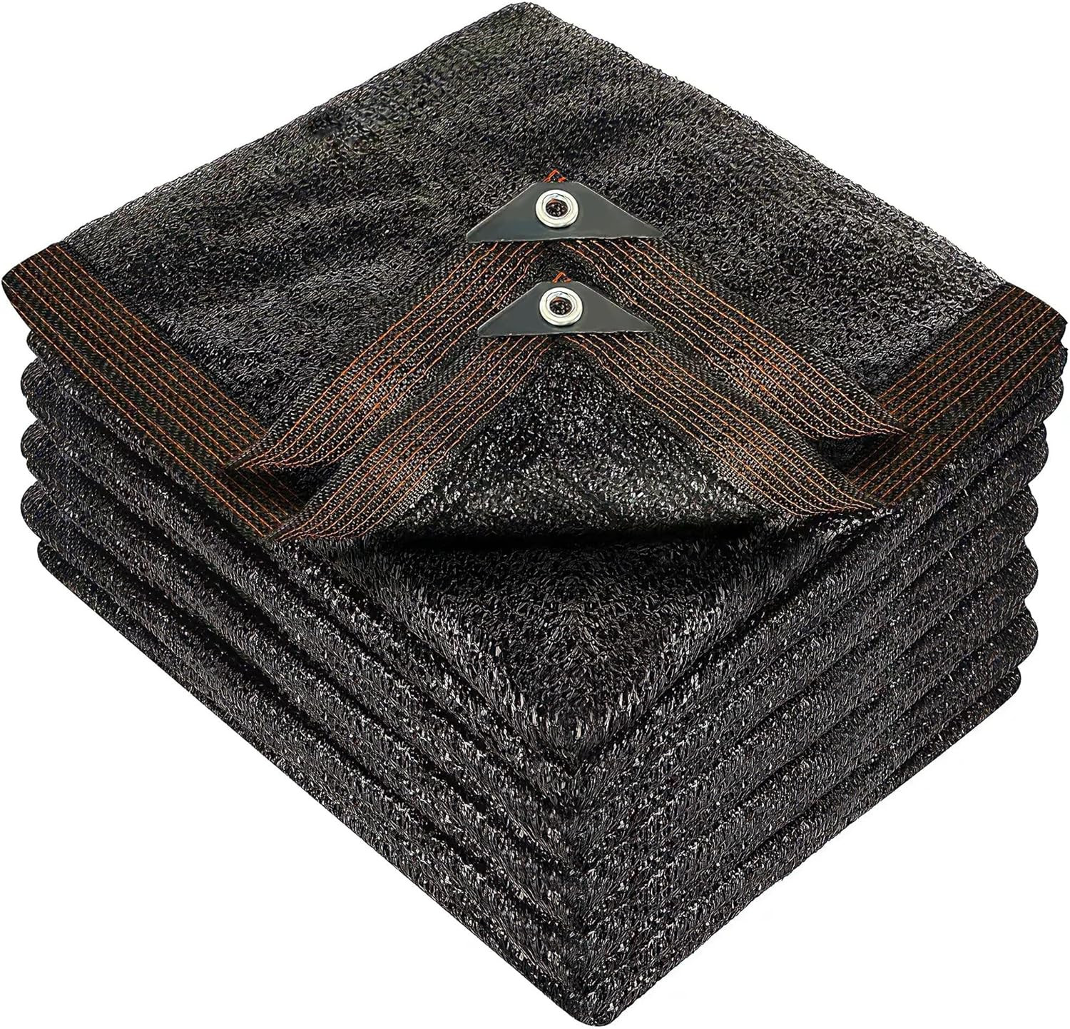 70% Black Shade Cloth, 20 X 20 FT Durable Mesh Tarp with Grommets, Resistant Gar