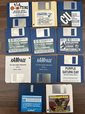 Commodore Amiga x11 Disketten Videospiele Konvolut Restposten