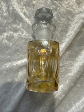 Vintage Yellow Flash Glass Cologne Bottle w/ Stopper 5” W/O Stopper 3.5” Yellow