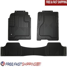 3 Piece Custom Fit Rubber Truck Floor Mats Anti Slip Durable Easy Clean New