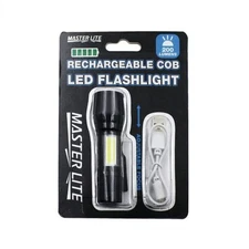 MASTER UTEL 200 Lumens Rechargeable Cob LED Flashlight & Charging Cable