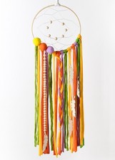 Girls Dream Catcher - Baby Nursery Wall Hanging Decor, Sweet Dreams, Rainbow