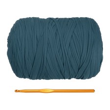 T-Shirt Yarn for Crocheting with Hook, 800g/228 Yards Yarn Dark Blue 