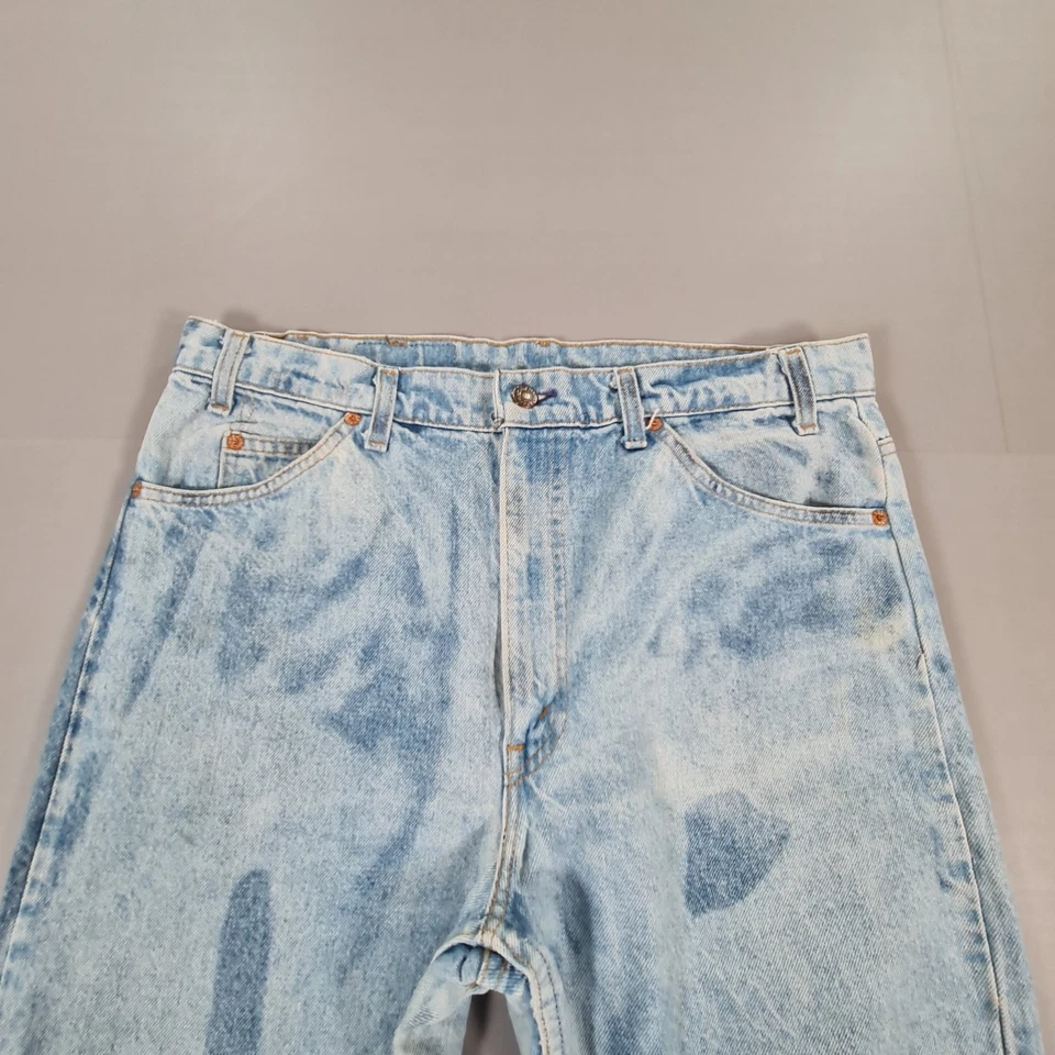 Vintage Levis Jeans Blue W31 L28 Orange Tab 505 0217 Denim 80s Rare USA Made, photo 3 of 5