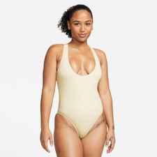 NWT Nike Women's Cross-Back One-Piece Swimsuit Cream NESSD230-121 Large