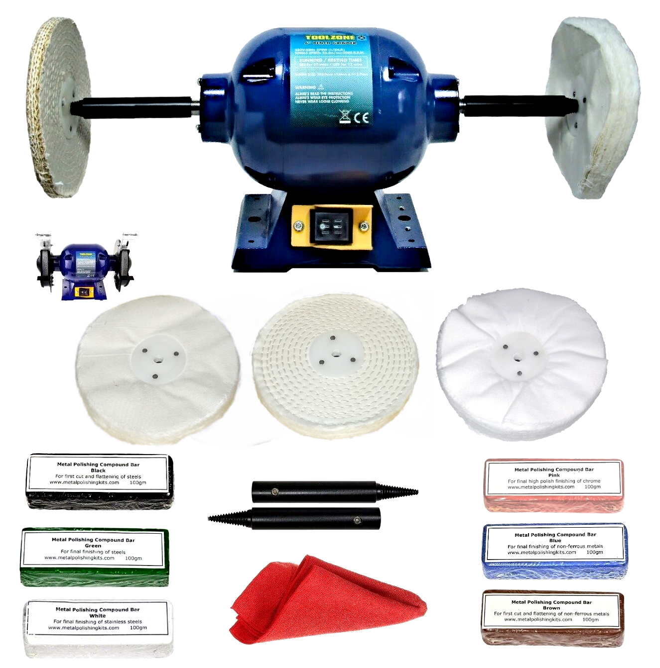 375W Golf Club Metal Polisher Polishing Machine Grinder Kit Irons Driver Putter