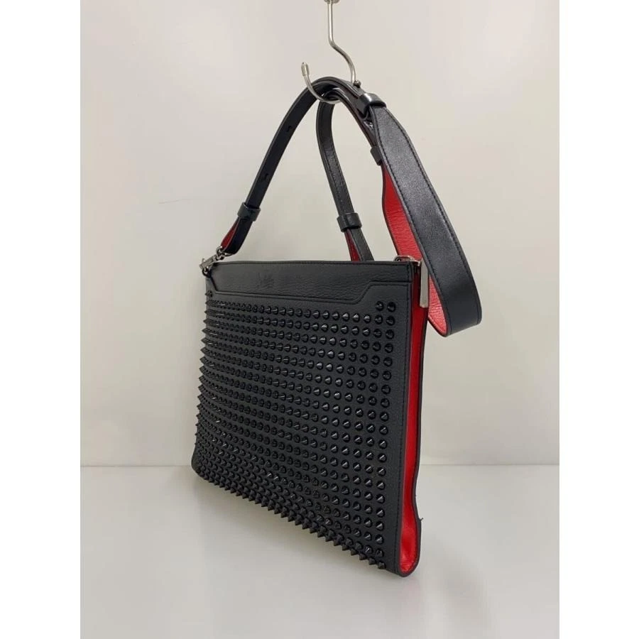 Christian Louboutin — Christian Louboutin Authentic Studs Shoulder Bag Black Red Messenger Bag Logo