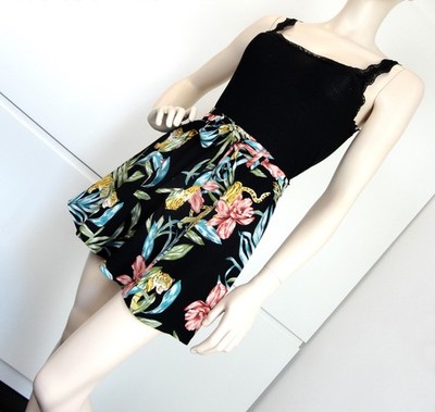 ONLY Damen Rock Minirock Hawaii Blogger Mini Boho Strand Sommer Gr 40 wie NEU