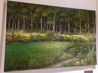 Der Dschungelweg (Ölgemälde auf Leinwand)