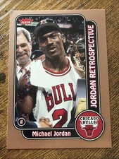 2008-09 Fleer #MJ-20 Michael Jordan Michael Jordan Retrospective W/ Phil Jackson