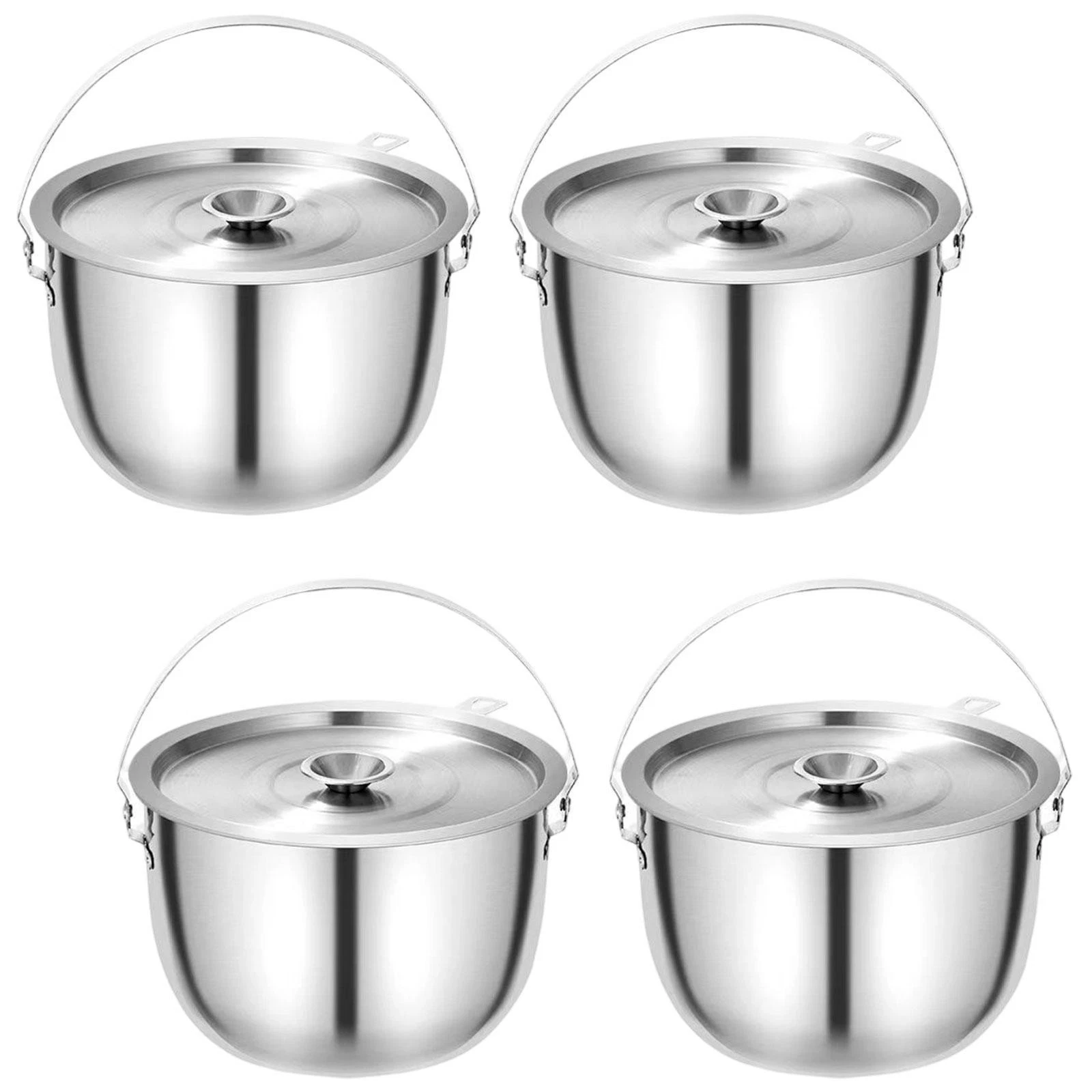 Stainless Steel Grease Container Oil Container with Handle and Lid Keeper